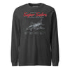 F-100d Super Sabre Blueprint Long Sleeve T-Shirt - Charcoal Heather