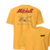B-25j Mitchell Blueprint Front & Back T-Shirt - Gold
