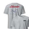 B24j - Liberator Blueprint Front & Back T-Shirt - Heather Grey
