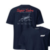 F-100d Super Sabre Blueprint Front & Back T-Shirt - Navy