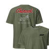 Ch-47f Chinook Blueprint Front & Back T-Shirt - OD Green