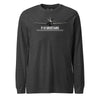 P-51 Mustang Airframe Specs Long Sleeve T-Shirt - Charcoal Heather