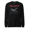 B-17g Flying Fortress Blueprint Long Sleeve T-Shirt - Black