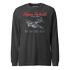 B-17g Flying Fortress Blueprint Long Sleeve T-Shirt - Charcoal Heather