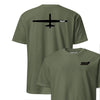 MQ-9 "Reaper" Stealth Silhouette Front & Back T-Shirt - OD Green