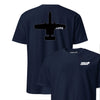 A-10 "Warthog" Stealth Silhouette Front & Back T-Shirt - Navy