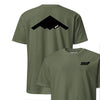 B-2 "Spirit" Stealth Silhouette Front & Back T-Shirt - OD Green
