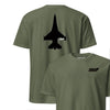 F-16 "Viper" Stealth Silhouette Front & Back T-Shirt - OD Green