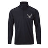 USAF Insignia Blackout Performance Quarter Zip - Black