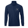 USAF Insignia Blackout Tagline Performance Quarter Zip - Navy