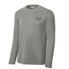USAF Insignia Blackout Long Sleeve Performance T-Shirt - Concrete Heather