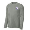 94th Fighter Squadron Long Sleeve Performance T-Shirt - Concrete Heather