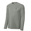 Space Force Horizontal Delta Long Sleeve Performance T-Shirt - Concrete Heather