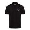 USAF Insignia Blackout Tagline Performance Polo - Black