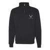 USAF Insignia Blackout Tagline Quarter Zip Sweatshirt - Black