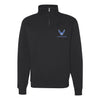 USAF Insignia Tagline Quarter Zip Sweatshirt - Black