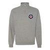 World War II Roundel Quarter Zip Sweatshirt - Heather Grey