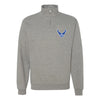 USAF Insignia Quarter Zip Sweatshirt - Heather Grey