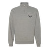 USAF Insignia Blackout Quarter Zip Sweatshirt - Heather Grey