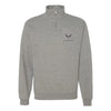 USAF Insignia Blackout Tagline Quarter Zip Sweatshirt - Heather Grey