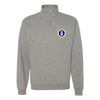 USAF Emblem Quarter Zip Sweatshirt - Heather Grey