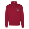 USAF Insignia Blackout Quarter Zip Sweatshirt - Red