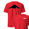 B-2 "Spirit" Stealth Silhouette Front & Back T-Shirt - Red
