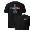 A-10 "Warthog" Rivet Flag Front & Back T-Shirt - Black