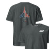 F-4 "Phantom" Rivet Flag Front & Back T-Shirt - Charcoal Heather