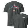 B-52 "BUFF" Rivet Flag Front & Back T-Shirt - Charcoal Heather