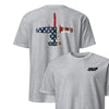 A-10 "Warthog" Rivet Flag Front & Back T-Shirt - Heather Gray
