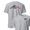 B-2 "Spirit" Rivet Flag Front & Back T-Shirt - Heather Gray
