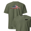 B-2 "Spirit" Rivet Flag Front & Back T-Shirt - OD Green