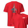 F-16 "Viper" Rivet Flag Front & Back T-Shirt - Red