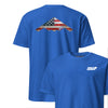 B-2 "Spirit" Rivet Flag Front & Back T-Shirt - Royal