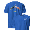 B-52 "BUFF" Rivet Flag Front & Back T-Shirt - Royal