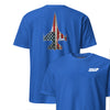 F-16 "Viper" Rivet Flag Front & Back T-Shirt - Royal