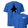 F-22 "Raptor" Stealth Silhouette Front & Back T-Shirt - Royal