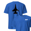 F-16 "Viper" Stealth Silhouette Front & Back T-Shirt - Royal