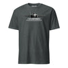 F-35 Lightning II Airframe Specs T-Shirt - Charcoal Heather