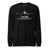 F-16V Viper Airframe Specs Long Sleeve T-Shirt - Black