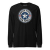 USAF Vintage Roundel Circle Patch Long Sleeve T-Shirt - Black
