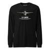 B-1 Lancer Airframe Specs Long Sleeve T-Shirt - Black