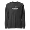 B-52 Stratofortress Airframe Specs Long Sleeve T-Shirt - Charcoal Heather