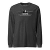 F-22 Raptor Airframe Specs Long Sleeve T-Shirt - Charcoal Heather