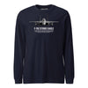 F-15E Strike Eagle Airframe Specs Long Sleeve T-Shirt - Navy