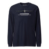 B-52 Stratofortress Airframe Specs Long Sleeve T-Shirt - Navy
