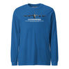 B-52 Stratofortress Airframe Specs Long Sleeve T-Shirt - Royal