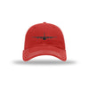 C-130 Hercules Silhouette Carbon Fiber Patch Soft Mesh Trucker - RED/WHITE