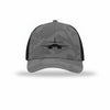 B-1 Lancer Silhouette Carbon Fiber Patch Camo Structured Trucker - GREY CAMO/BLACK